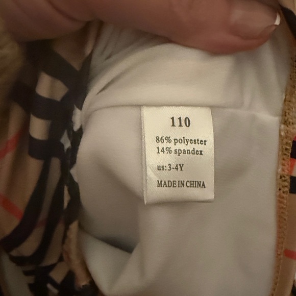 Plaid One-Piece Swimsuit kids - Picture 2 of 3